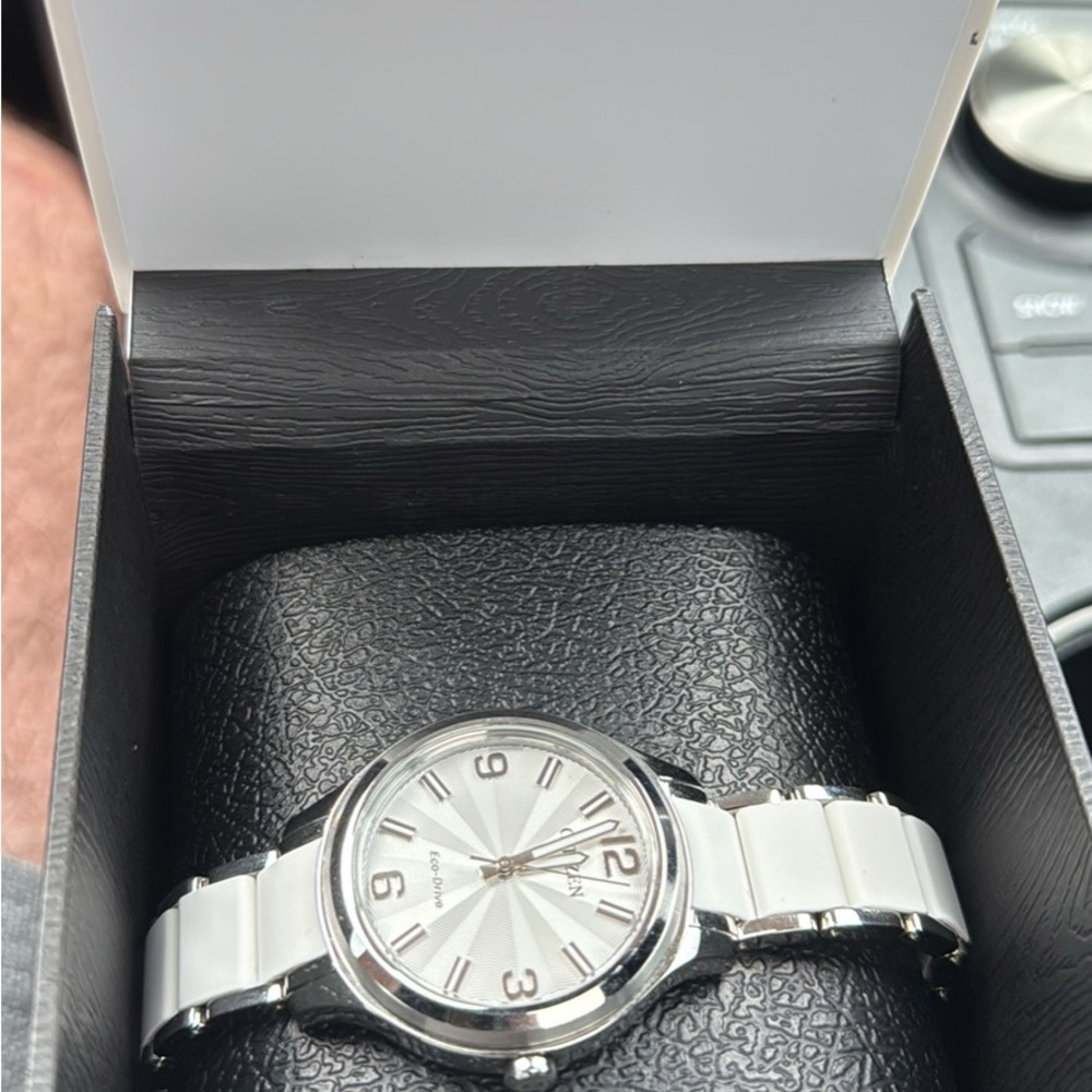 Citizen Women's Silver and White Watch